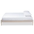 thumbnail image 2 of Baxton Studio Colette Mid-Century Wood Platform King Bed in White Oak, 2 of 9