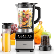 HoninJoy 3-in-1 Professional Blender, 20oz Travel Jar and Grinder Cup for Kitchen with Pulse, 6 Preset Auto-iQ Programs, for Ice Crush, Frozen Drinks