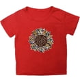 thumbnail image 4 of PMVFHDE T-Shirt Graphique pour Enfants à Imprimé Tournesol, Col Rond, Manches Courtes, Haut Décontracté, Tee pour Fille, 2-Rouge, 13-14 Ans, 4 of 4