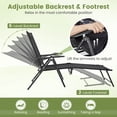 thumbnail image 2 of Gymax 2 Pcs Chaises Longues Pliantes avec Dossier Inclinable à 6 Niveaux Chaises de Patio, 2 of 7