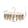 thumbnail image 3 of Uuiauoio Multifunctional Clothes Drying Rack,Socks Drying Rack Foldable Laundry Hanger for Underwear Gloves Towels Space Saving Plastic Rotating Hook Dorm Home Use, 3 of 6