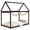 Brown, variant on Costway Twin House Bed Wood Frame with Roof for Kids Toddler No Box Spring Brown