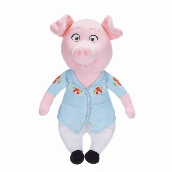 Sing 2 Rosita Pig Plush Toy, 11.81 Inch Soft Stuffed Animal Doll, Floral Blue Shirt Outfit, Movie Inspired Collectible, Cute Cuddly Gift for Kids & Fans, 30cm