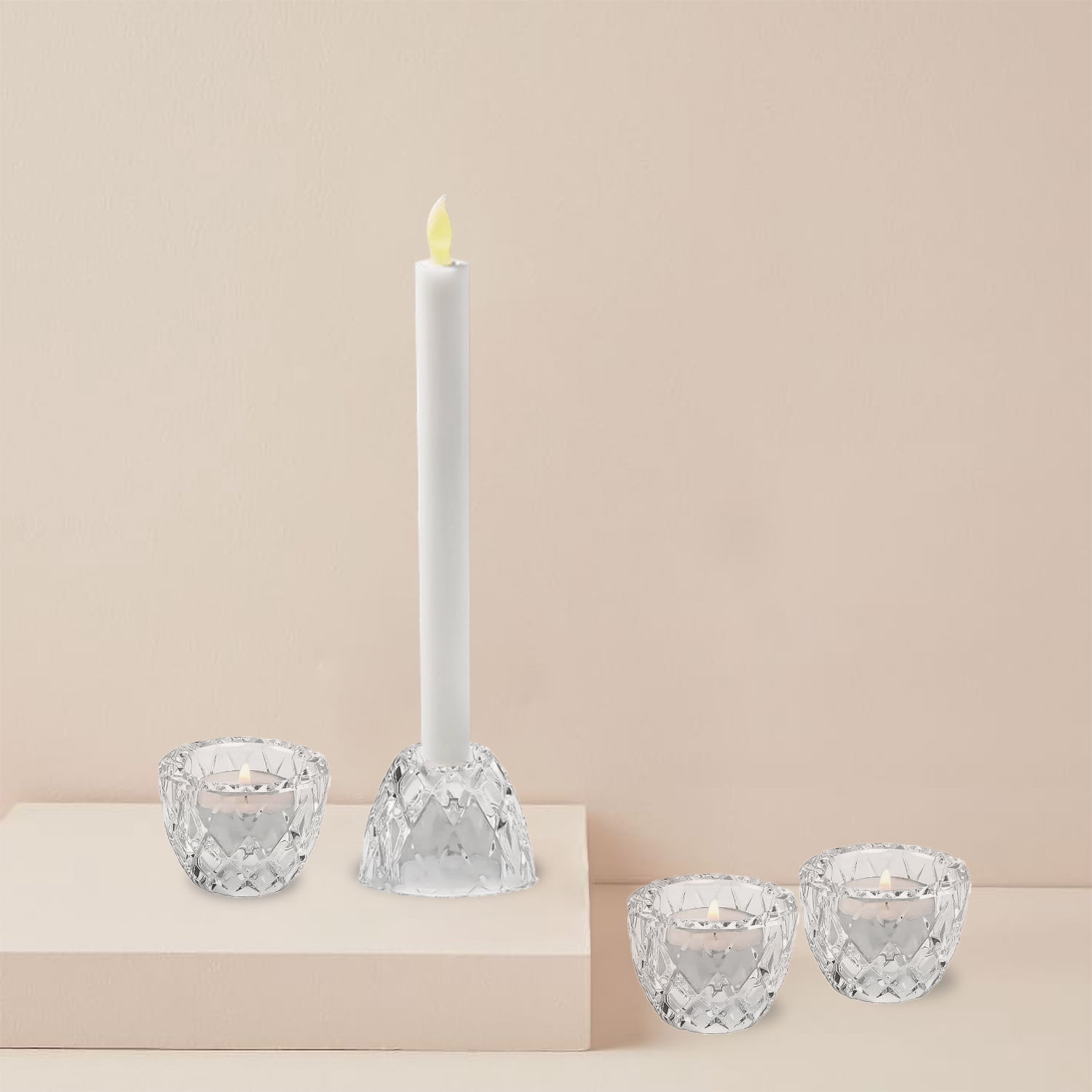 Mainstays Diamant 2in1 verre maison bougeoir 4pack