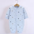 thumbnail image 2 of MeetoTime Baby Clothes Cotton Jumpsuits Buttons V-Neck Long Sleeved Long Newborn Infant Rompers Crawling Clothes, 2 of 4