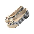 thumbnail image 5 of Innerwin Ladies Flats Slip On Loafers Bow Tie Anti-Slip Pumps Round Toe Wedding Black 7, 5 of 5