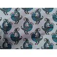 thumbnail image 4 of oneOone Cotton Poplin Light Grayish Blue Fabric Bird Block Sewing Material Print Fabric By The Yard 42 Inch Wide, 4 of 4