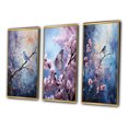 thumbnail image 3 of Designart "Pointillism Art of Enchanted Winter Frost II" Animals Framed Wall Art Set Of 3 - Multi-Color Forest Winter Frame Gallery Set For Office Decor, 3 of 6