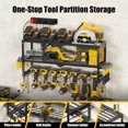 thumbnail image 4 of Power Tool Organizer Min Fast Assembly Slots Layer Heavy Duty Metal & Max lb load Cordless Power Dill Holder in Garage/Workshop/Pegboard/Shed, 4 of 8