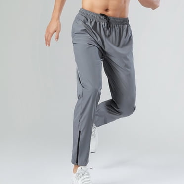 EGNMCR Men's Lightweight Pants, Cargo Pants Men, Linen Pants Men Men's Track Pants Hiking Lightweight Quick Dry Athletic Workout Casual Active Jogger Sweatpants Zipper Pockets Men Pants