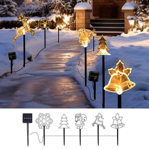 Chmadoxn Lumières solaires Extérieur Noël Extérieur Sol Sol Lumières 5pcs LED Lumières au sol avec batterie rechargeable pour les lumières extérieures de patio solaire
