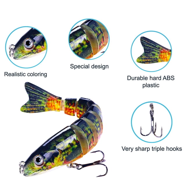 Boovnll Tool Kit, Multi Fish 12.8Cm False Bait Sea Fishing Sinking, Tool Set, Home Essentials, Household Essentials