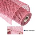 thumbnail image 3 of Unique Bargains PP Burlap Mesh 10' x 5 Yards Decorative Wrapping Ribbon, Rose Pink 1 Roll, 3 of 5