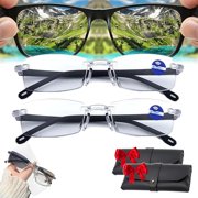 Eyeglasses, Opticx Self Adjusting Glasses for Women, Smart Zoom Anti-Blue Light Frameless Reading Glasses
