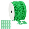thumbnail image 1 of Uxcell Green Plastic Chain, 115 ft 8mm Safety Barrier Chain for Crowd Control, 1 of 7