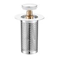 thumbnail image 1 of Bathroom Drain Plug Brass Universal Stopper Proof Core Filter with Hair Strainer for Enhanced Pond Filtration, 1 of 4