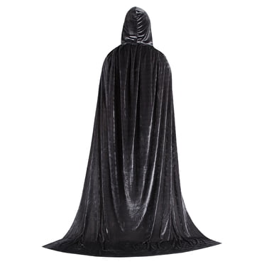Unisex Velvet Witch Cape for Celebrations Versatile Solid Color Design Ideal for Themed Parties and Role Play Activities