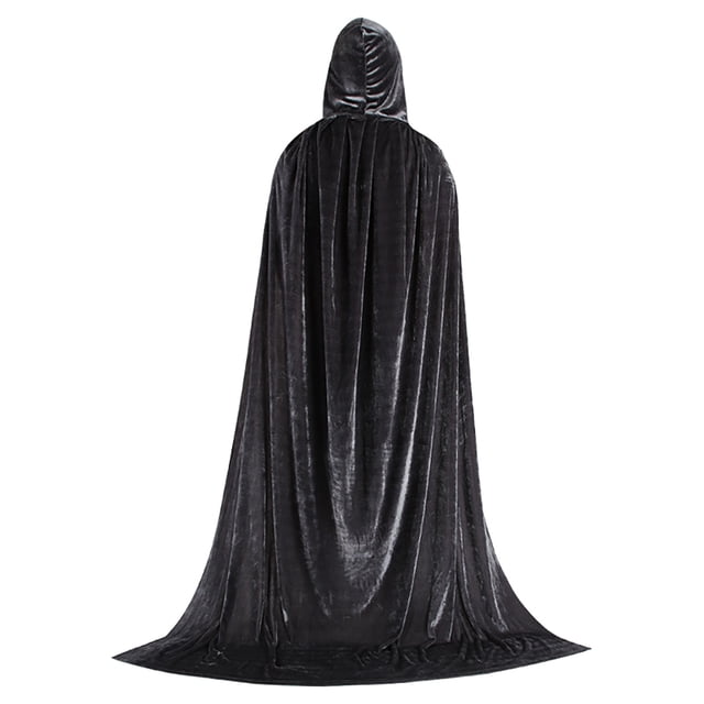 Unisex Solid Velvet Halloween Witch Cape - Multiple Sizes Accessory for Parties and Performances