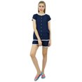 thumbnail image 4 of Bimba Ensemble de Pyjama en Dentelle Brun pour Femmes à Boutons, Chemise de Nuit en Rayonne et Short, Robe-10, 4 of 11