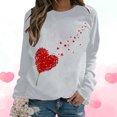 thumbnail image 1 of Levmjia Chandail de la Saint-Valentin pour Femmes Chandails à Manches Longues pour Femmes Imprimé de la Saint-Valentin Col Rond Chandail à Enfiler Hauts Chandail Décontracté, 1 of 5
