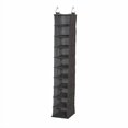 thumbnail image 2 of Household Essentials 66432 Linen 10 Shelf Hanging Shoe Organizer, Gray, 2 of 4