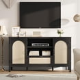 thumbnail image 4 of Yiwa Farmhouse Buffet Cabinet, 47.2 Inch Kitchen Sideboard with Storage Drawer and Rattan Details, Coffee Bar Cabinet Perfect for Entryway, Living Room, or Kitchen, 4 of 7