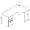 thumbnail image 2 of Bush Business Series un Bureau d'Angle à 2 Tiroirs Piédestal en Cerise Hansen, 2 of 2