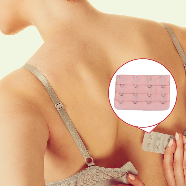 Extension Strap Bra Extenders Buckle 4 Hook Breathable Practical Women Accessories Replacement Accessories Adjustable Replacement 3 Rows Underwear orange