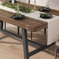 thumbnail image 2 of Dining Table for 4-6, Rectangular Kitchen Dining Table with Rustic Wood Top & Heavy-Duty Metal Frame, Industrial Farmhouse Dining Room Table, Easy Assembly, Dark Rustic Birch, 2 of 9