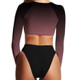 thumbnail image 3 of LSLJS Maillot de Bain Femme Imprimé à Manches Longues à Col Rond Fendu, Maillots de Bain pour Femmes, 3 of 3