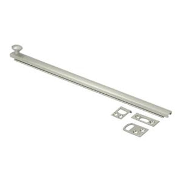Boulon de Surface Robuste de 12 Po avec Vis Dissimulée, Nickel Satiné - Plein