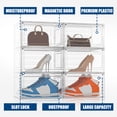 thumbnail image 2 of Stelive 6PCS Shoe Display Box Shoe Box Storage Container Stackable Shoe Storage Box 33.4x27.5x22.3cm, 2 of 12
