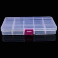 thumbnail image 4 of Deeceymbur Plastic 15 Compartment Jewelry Organizer Box Storage Case with Dividers Bead Holder for Earrings Rings Small Accessories, 4 of 5
