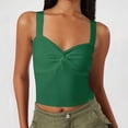 thumbnail image 2 of Timegard Going out Tank Top for Women Ruched V Neck Slim Comfy Knit Tee Sleeveless Top Solid Color, 2 of 5