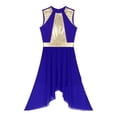 thumbnail image 3 of iiniim Robe de Danse Lyrique Brillante pour Femmes, Robe de Performance de Danse Ballet Moderne Contemporaine Bleu Royal m, 3 of 5
