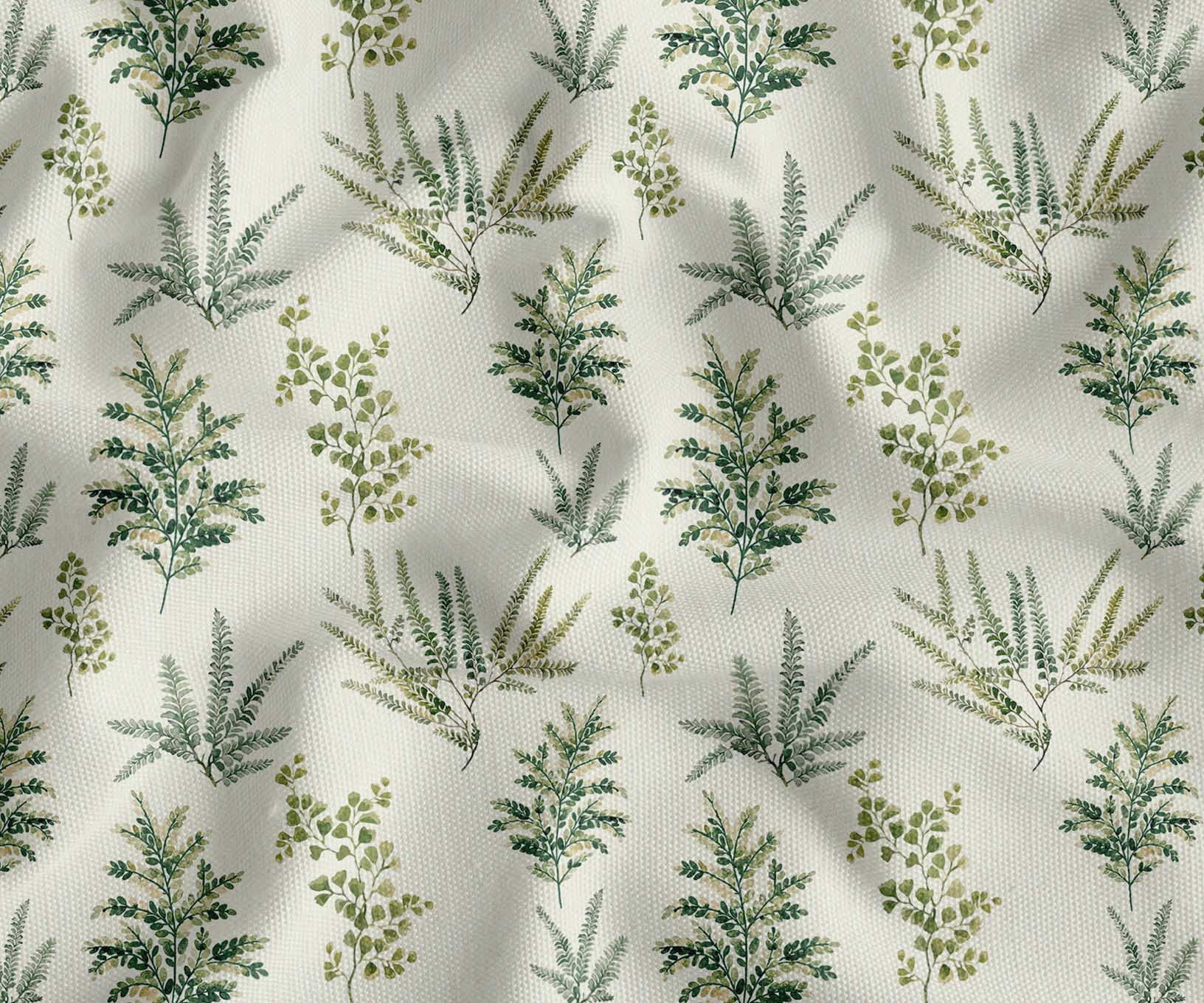 Soimoi 56 Inch Wide Polyester Canvas Fabric by 5 Yard - Leaves Pattern - Off White - Water-Resistant Outdoor & Upholstery Material