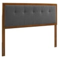 thumbnail image 1 of Modway Draper Tufted King Fabric and Wood Headboard in Walnut/Charcoal, 1 of 10