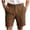 Brown, variant on Men's Shorts Clearance Sale! Men's Cotton Linen Shorts Solid Color Casual Pocket Half Shorts Button Zipper Dress Pants with Pockets