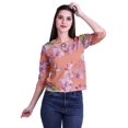 thumbnail image 1 of Moomaya Printed Keyhole Neck Ring Top Casual 3/4th Sleeve Tees Tank Tunic Top, 1 of 5