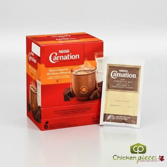 Nestle Carnation Drink Hot Chocolate Rich Sachet 19 g.(PACK OF 50)