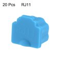 thumbnail image 2 of Unique Bargains 20 Pcs Protecteur en Silicone RJ11 Port Modulaire Anti-Poussière Bleu, 2 of 3
