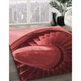 thumbnail image 3 of Ahgly Company Tapis Rectangulaire d'Intérieur Lavable en Machine Rouge Canneberge Transitionnel, 4 Pieds x 6 Pieds, 3 of 7