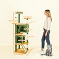 thumbnail image 3 of PawHut 54" Cat Tree Tower with Scratching Posts, Cat Condos, Green, 3 of 10