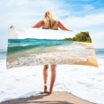 thumbnail image 2 of Sandproof Beach Blanket Lightweight Microfiber Beach Towel Super Lightweight Colorful Bath Towel Sandproof Beach Blanket Multi-Purpose Towel for Travel Swimming Pool 30X60 Inch, 2 of 4