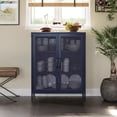 thumbnail image 3 of Channing 2 Door Accent Cabinet-Mesh Metal Locker, Navy, 3 of 9