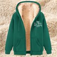 thumbnail image 1 of LOVZFMLL Jackets for Women's Fashionable Printed Fleece Hooded Sweatshirt Jacket, 1 of 4