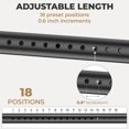 thumbnail image 4 of Closet Rod, 1.3" Heavy Duty Adjustable Hanging Rod 17-99 Inch, 4 of 8