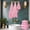 Pink#25540🌈, variant on Cotton Multicolor Gift Set Towel 4pc Soft Absorbent Household Bath Towels 74x33cm 70x140cm Ideal for Spa Pool Bathroom Beach