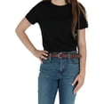 thumbnail image 2 of CTM®  Leather 1 1/8 Inch Dress Belt (Women's), 2 of 3