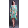 thumbnail image 2 of Bimba Kaftan de Plage Aquarelle, Paréo de Bikini, Robe Midi pour Femmes, Caftan Court-P-L, 2 of 5
